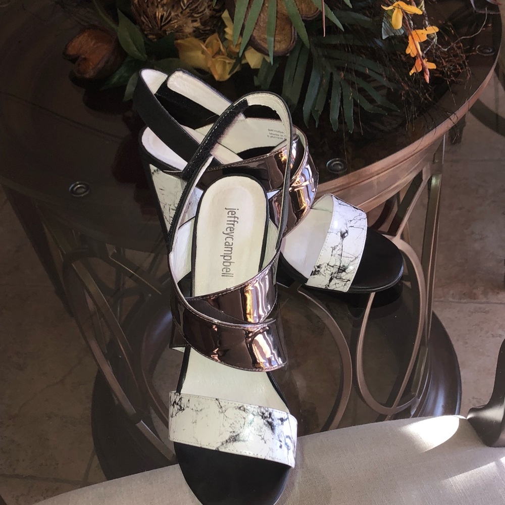 🌺ONLY WORN TWICE PREOWNED JEFFERY CAMPBELL BLOCK HEELS SIZE 7 1/2🌺